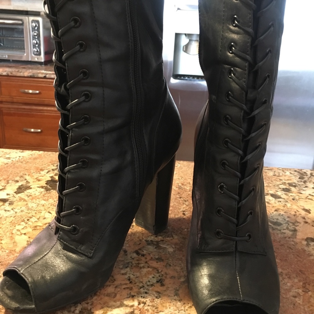 Steve Madden lace up booties